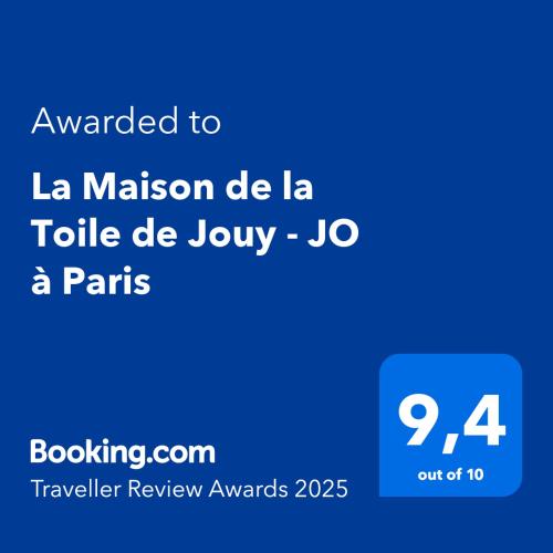 Une capture d'écran d'un téléphone portable avec le texte désiré pour la mission de la dans l'établissement La Maison de la toile de Jouy, à Jouy-en-Josas