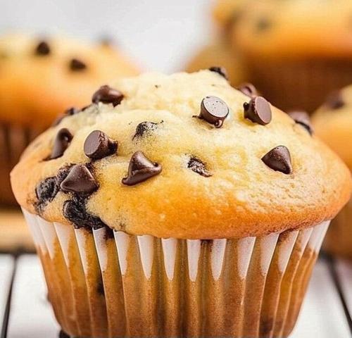 a chocolate chip muffin sitting on a cooling rack at La casa di Zia Mimina in Civitella Casanova