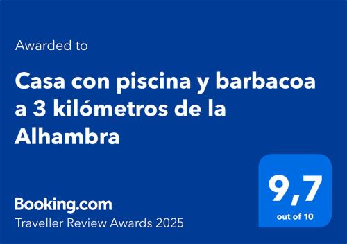 Captura de pantalla de un teléfono celular con el texto csa on pisigaya en Casa con piscina y barbacoa a 3 kilómetros de la Alhambra, en Huétor Vega