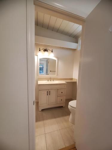 a bathroom with a sink and a toilet at Olive Startup House in Palo Alto