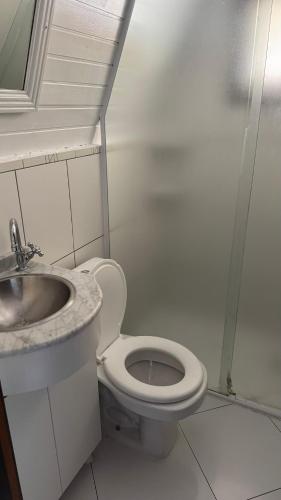 Koupelna v ubytování Chalé