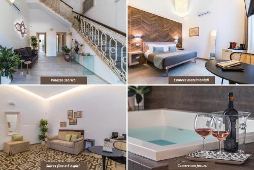 Postel nebo postele na pokoji v ubytování Palazzo San Lazzaro - Jacuzzi Rooms & Suites Lecce Selection