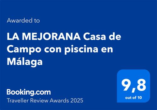 Zrzut ekranu komórki ze słowami la mexicanana casa w obiekcie La Mejorana Refugio andaluz con piscina entre olivos w mieście Villanueva de Tapia