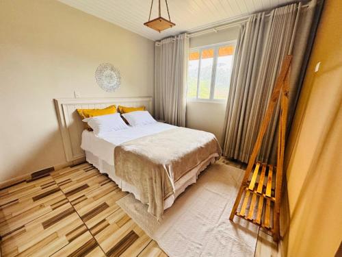 Giường trong phòng chung tại Pousada Ecológica Rancho do Sena