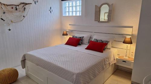 Ένα ή περισσότερα κρεβάτια σε δωμάτιο στο Apartments Teo 1