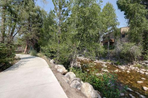 a path in front of a house with trees at Residence Inn Steamboat Springs in Steamboat Springs