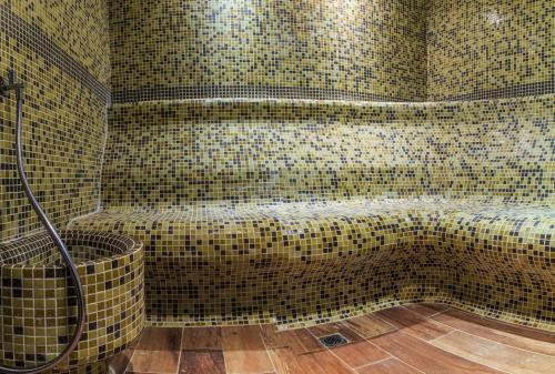 Koupelna v ubytování Hotel Nikol