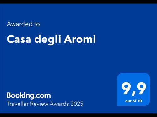 a blue sign with the text cancelled to csa debit account at Casa degli Aromi in Lucca