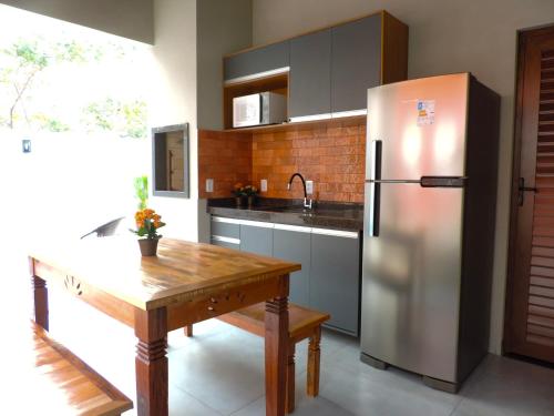 Dapur atau dapur kecil di Suíte Araçari - Refúgio Mondurá