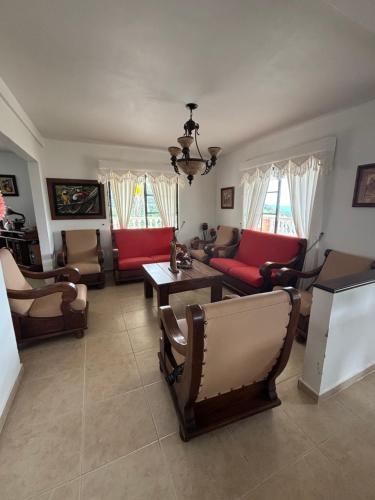 Ruang duduk di Hacienda La Perla- Mesa de los Santos