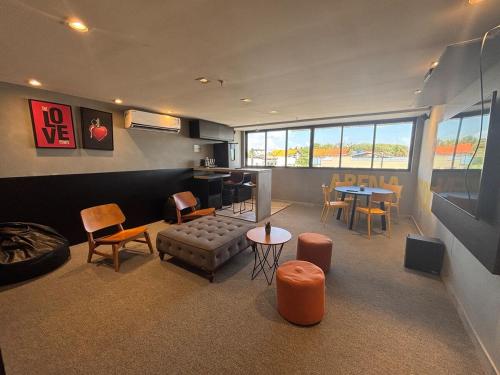 Η κουζίνα ή μικρή κουζίνα στο Flat Studio Vista Mar na Av dos Holandeses