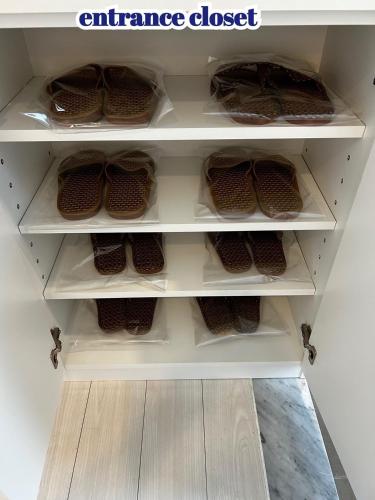 a cupboard filled with lots of brownies at Sea Side Loco's in Yaka