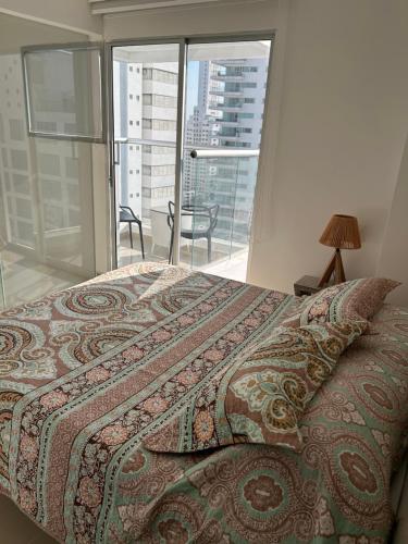 Postel nebo postele na pokoji v ubytování Apartamento Bocagrande Magno Loft