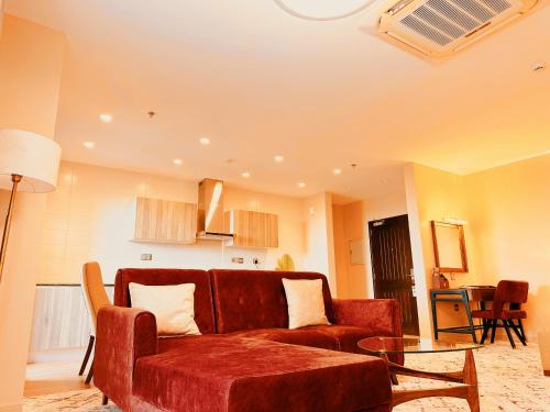 Kuchyň nebo kuchyňský kout v ubytování Kingjada Hotels & Apartments