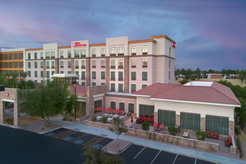 a rendering of a hotel building with a parking lot at Hilton Garden Inn Phoenix-Tempe University Research Park, Az in Tempe