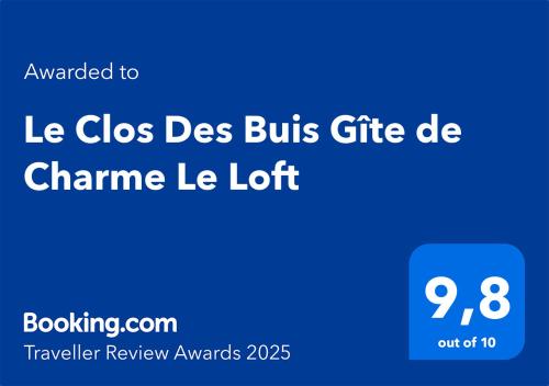 a screenshot of a cell phone with the text lsds bots gift de channel le at Le Clos Des Buis Gîte de Charme Le Loft in Cazals