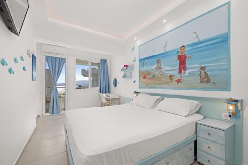 Katil atau katil-katil dalam bilik di Haraki Memories Beach Studios