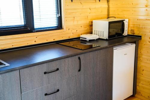 Kuchyň nebo kuchyňský kout v ubytování Cottage Dola Kazbegi