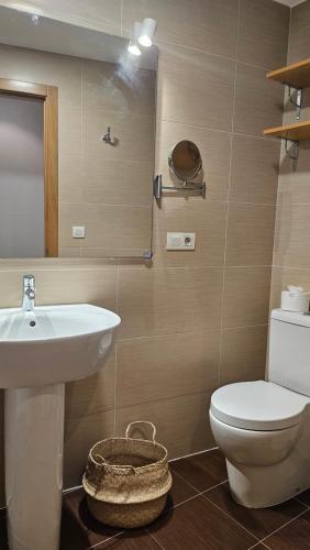 Koupelna v ubytování Vivienda en el centro de la ciudad