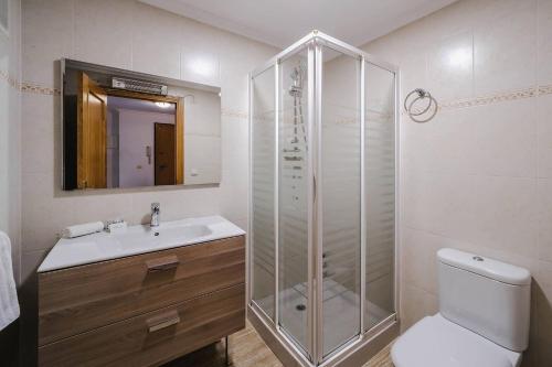 Koupelna v ubytování Apartamento Syros