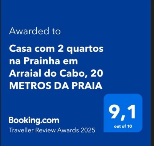 a screenshot of a cell phone with the text upgraded to casa comarios ma at Casa com 2 quartos na Prainha em Arraial do Cabo, 20 METROS DA PRAIA in Arraial do Cabo