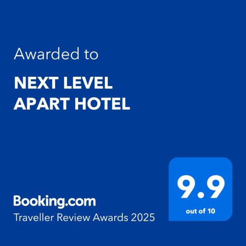 ein Screenshot des Next Levelark Hotels mit dem Text "Upgraded to Next Levelark" in der Unterkunft NEXT LEVEL Apart in Oradea