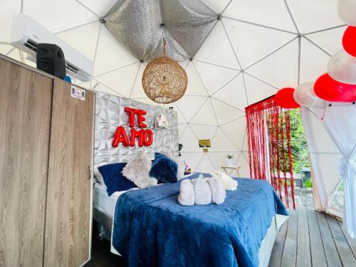 Ένα ή περισσότερα κρεβάτια σε δωμάτιο στο Eco Hotel Glamping La Cristalina