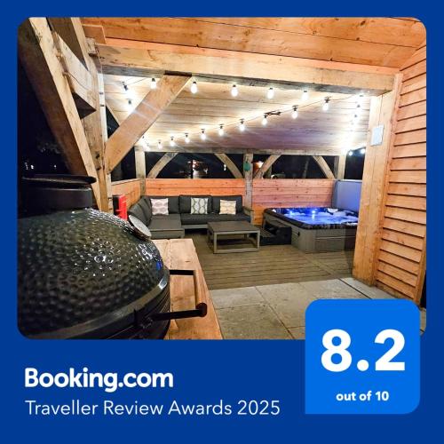 a view of a room with a large room with a bed at Hay's Wood Retreat - Holiday Lodges in North Runcton