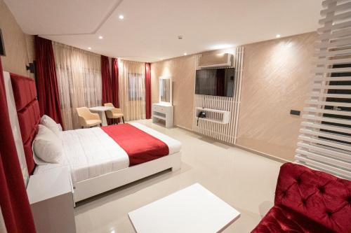 Postel nebo postele na pokoji v ubytování Hotel nord kap