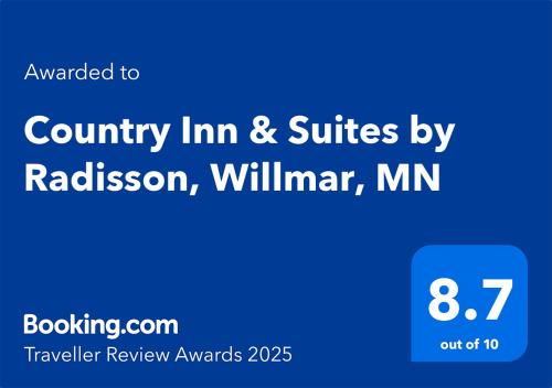 Certificato, attestato, insegna o altro documento esposto da Country Inn & Suites by Radisson, Willmar, MN