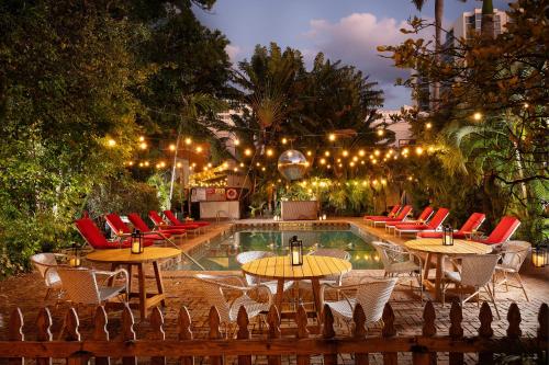 Um jardim em Freehand Miami