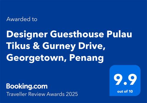Sijil, anugerah, tanda atau dokumen lain yang dipamerkan di Designer Guesthouse Pulau Tikus & Gurney Drive, Georgetown, Penang
