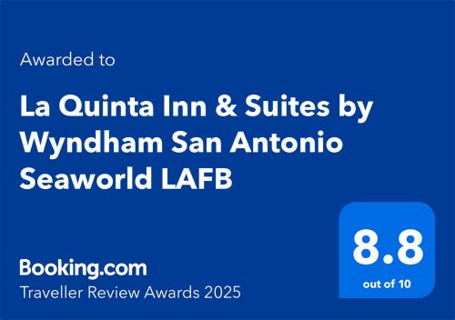 a screenshot of a text box with the words la olivina inn and suites at La Quinta Inn & Suites by Wyndham San Antonio Seaworld LAFB in San Antonio