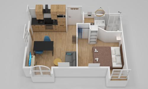 un petit appartement dans l'établissement Notre Dame 1 - Vue sur la Loire - Rdc - Hypercentre, à Orléans