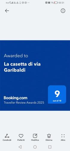 a screenshot of the website for a vita cvt website at La casetta di via Garibaldi in Agrigento