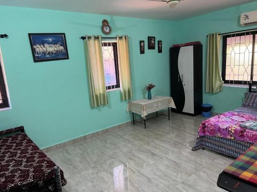 Ένα ή περισσότερα κρεβάτια σε δωμάτιο στο Peaceful guest house