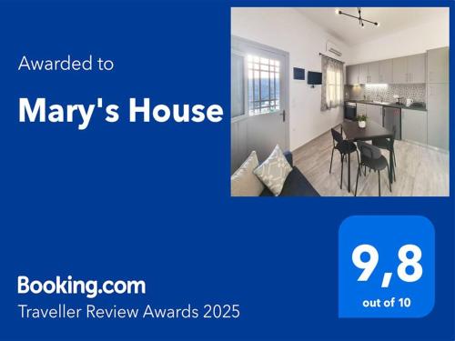a room with a kitchen and a table in a room at Mary's House 1 in Skiros