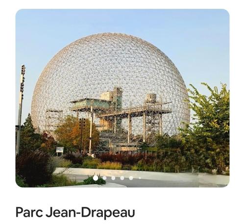 a large building is being constructed in a ball at #2 - Big Loft - Plaza St-hubert in Montréal