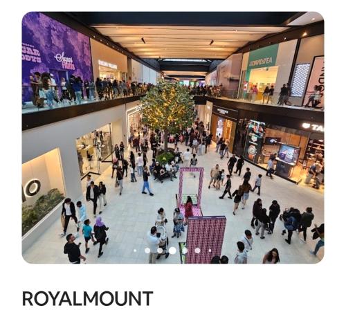 a crowd of people in a mall with a christmas tree at #2 - Big Loft - Plaza St-hubert in Montréal