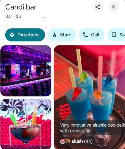 a collage of three pictures of a drink at #2 - Big Loft - Plaza St-hubert in Montréal
