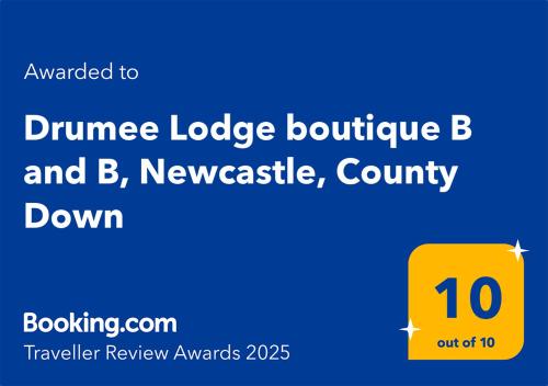 a screenshot of the dinner lodge brochure b and b newcastle county at Drumee Lodge boutique B and B, Newcastle, County Down in Newcastle