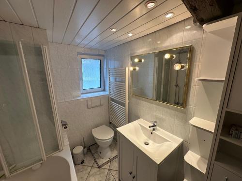 Koupelna v ubytování IFAM - Ihr Ferienhaus am Main