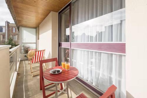 Studio avec parking privé et balcon, Plage du Sillon, Saint Malo
