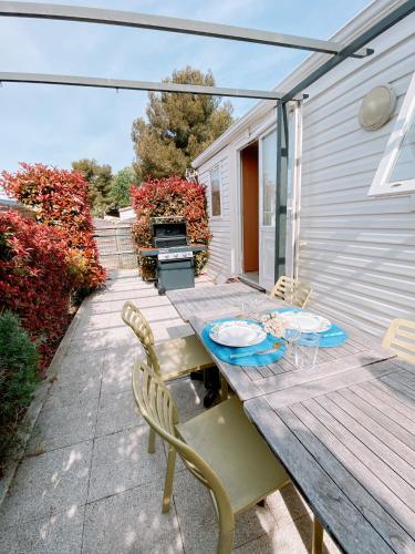 Mobile-home au bord de la plage