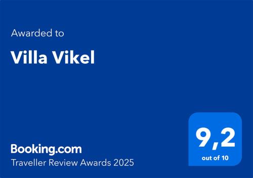 a blue square with the words walking to villa vista w obiekcie Villa Vikel w mieście Vence