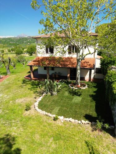 a house with a tree in the yard at L'Oasi della Fonte in Albanella