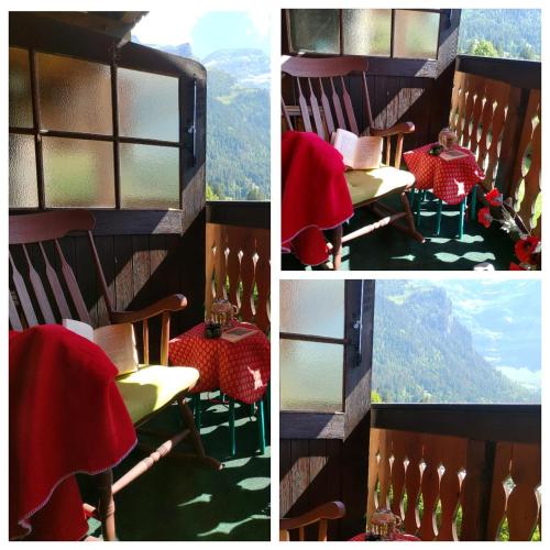 Balkón nebo terasa v ubytování Studio avec vue splendide sur les Diablerets