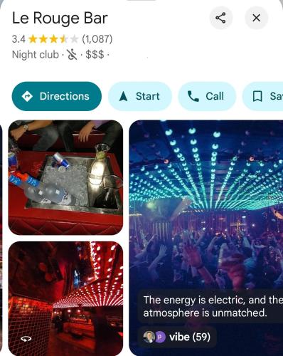 a collage of three different pictures of a fireworks bar at Le Magnifique - Close by Downtown in Montréal