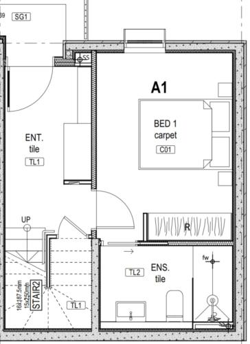 a floor plan of a building at Ski Lift Access - Modern 3BR Chalet - Fireplace in Mount Buller