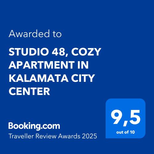 STUDIO 48, COZY APARTMENT IN KALAMATA CITY CENTER